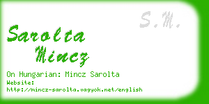 sarolta mincz business card